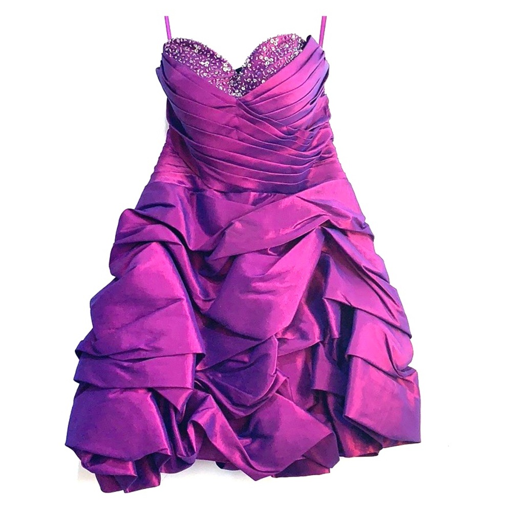 Purple corset prom dress with Shaw size M